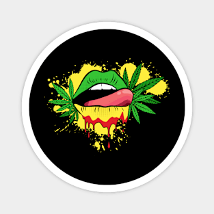 RASTAFARIAN DRIPPED LIPS Magnet